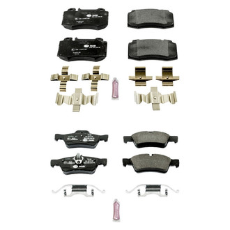 PowerStop® - Euro-Stop™ Semi-Metallic Front and Rear Disc Brake Pad Set