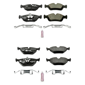 PowerStop® - Euro-Stop™ Semi-Metallic Front and Rear Disc Brake Pad Set