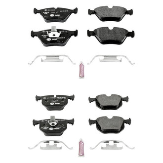 PowerStop® - Euro-Stop™ Semi-Metallic Front and Rear Disc Brake Pad Set