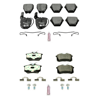 PowerStop® - Euro-Stop™ Semi-Metallic Front and Rear Disc Brake Pad Set