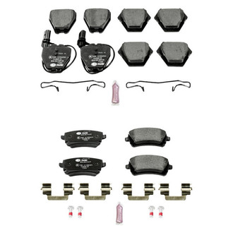 PowerStop® - Euro-Stop™ Semi-Metallic Front and Rear Disc Brake Pad Set