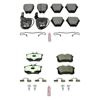 PowerStop® - Euro-Stop™ Semi-Metallic Front and Rear Disc Brake Pad Set