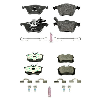 PowerStop® - Euro-Stop™ Semi-Metallic Front and Rear Disc Brake Pad Set