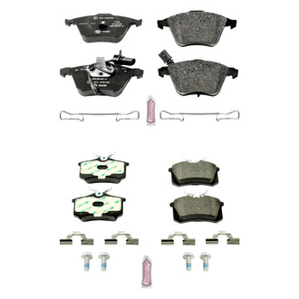 PowerStop® - Euro-Stop™ Semi-Metallic Front and Rear Disc Brake Pad Set