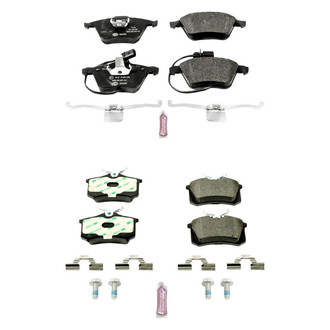PowerStop® - Euro-Stop™ Semi-Metallic Front and Rear Disc Brake Pad Set