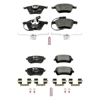PowerStop® - Euro-Stop™ Semi-Metallic Front and Rear Disc Brake Pad Set