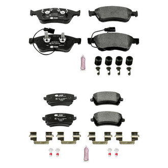 PowerStop® - Euro-Stop™ Semi-Metallic Front and Rear Disc Brake Pad Set