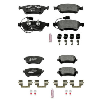 PowerStop® - Euro-Stop™ Semi-Metallic Front and Rear Disc Brake Pad Set