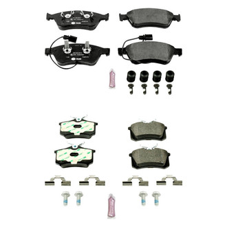 PowerStop® - Euro-Stop™ Semi-Metallic Front and Rear Disc Brake Pad Set