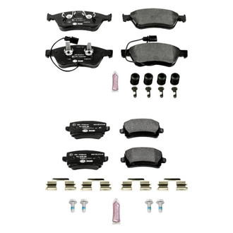 PowerStop® - Euro-Stop™ Semi-Metallic Front and Rear Disc Brake Pad Set