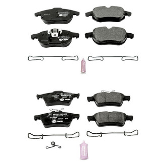 PowerStop® - Euro-Stop™ Semi-Metallic Front and Rear Disc Brake Pad Set