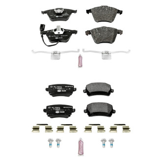PowerStop® - Euro-Stop™ Semi-Metallic Front and Rear Disc Brake Pad Set