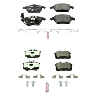 PowerStop® - Euro-Stop™ Semi-Metallic Front and Rear Disc Brake Pad Set