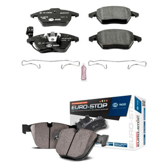 PowerStop® - Euro-Stop™ Semi-Metallic Front and Rear Disc Brake Pad Set