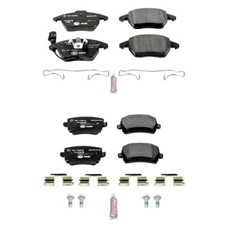 PowerStop® - Euro-Stop™ Semi-Metallic Front and Rear Disc Brake Pad Set