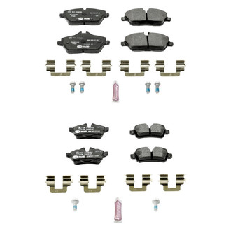 PowerStop® - Euro-Stop™ Semi-Metallic Front and Rear Disc Brake Pad Set