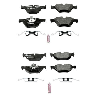 PowerStop® - Euro-Stop™ Semi-Metallic Front and Rear Disc Brake Pad Set