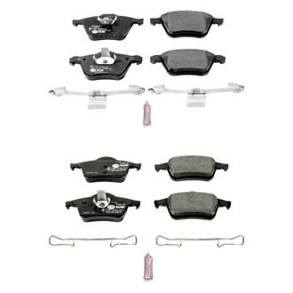 PowerStop® - Euro-Stop™ Semi-Metallic Front and Rear Disc Brake Pad Set
