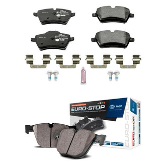 PowerStop® - Euro-Stop™ Semi-Metallic Front and Rear Disc Brake Pad Set