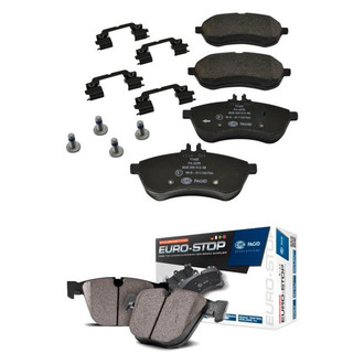 PowerStop® - Euro-Stop™ Semi-Metallic Front and Rear Disc Brake Pad Set