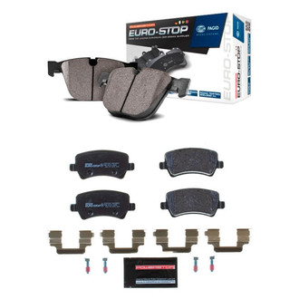 PowerStop® - Euro-Stop™ Semi-Metallic Front and Rear Disc Brake Pad Set