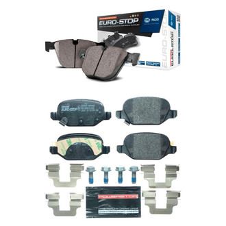 PowerStop® - Euro-Stop™ Semi-Metallic Front and Rear Disc Brake Pad Set