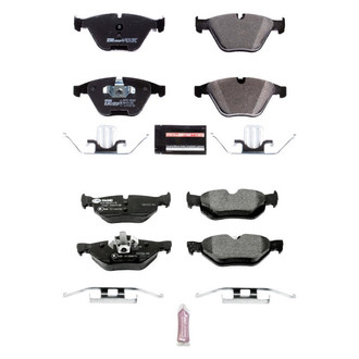 PowerStop® - Euro-Stop™ Semi-Metallic Front and Rear Disc Brake Pad Set