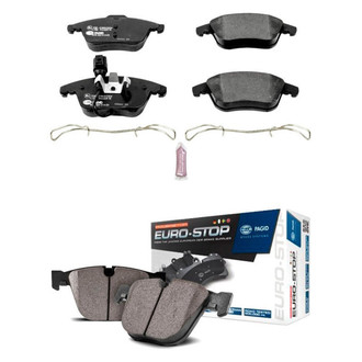 PowerStop® - Euro-Stop™ Semi-Metallic Front and Rear Disc Brake Pad Set