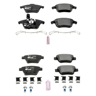 PowerStop® - Euro-Stop™ Semi-Metallic Front and Rear Disc Brake Pad Set