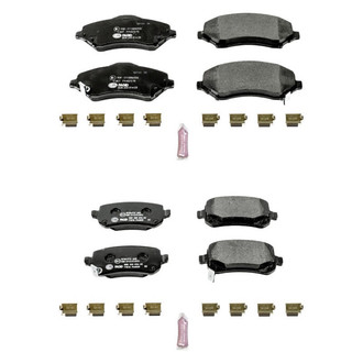 PowerStop® - Euro-Stop™ Semi-Metallic Front and Rear Disc Brake Pad Set