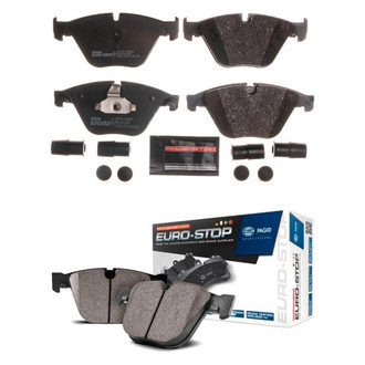 PowerStop® - Euro-Stop™ Semi-Metallic Front and Rear Disc Brake Pad Set