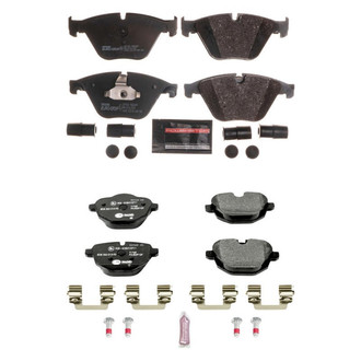 PowerStop® - Euro-Stop™ Semi-Metallic Front and Rear Disc Brake Pad Set