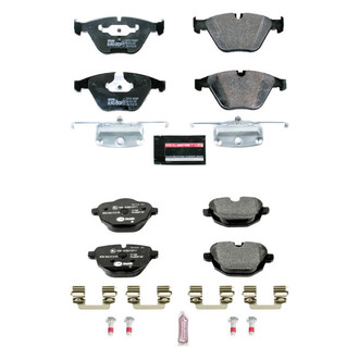 PowerStop® - Euro-Stop™ Semi-Metallic Front and Rear Disc Brake Pad Set