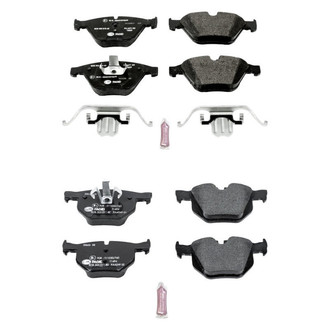 PowerStop® - Euro-Stop™ Semi-Metallic Front and Rear Disc Brake Pad Set