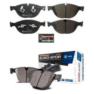 PowerStop® - Euro-Stop™ Semi-Metallic Front and Rear Disc Brake Pad Set