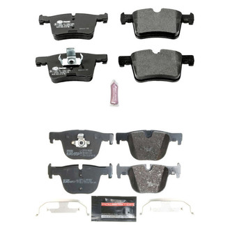 PowerStop® - Euro-Stop™ Semi-Metallic Front and Rear Disc Brake Pad Set