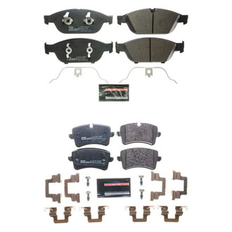 PowerStop® - Euro-Stop™ Semi-Metallic Front and Rear Disc Brake Pad Set
