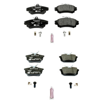 PowerStop® - Euro-Stop™ Semi-Metallic Front and Rear Disc Brake Pad Set