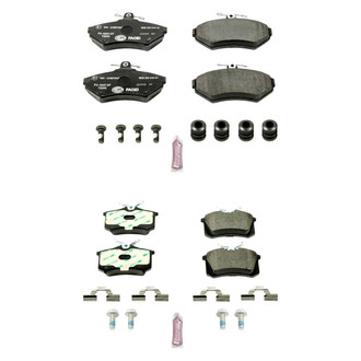 PowerStop® - Euro-Stop™ Semi-Metallic Front and Rear Disc Brake Pad Set