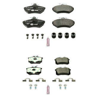 PowerStop® - Euro-Stop™ Semi-Metallic Front and Rear Disc Brake Pad Set