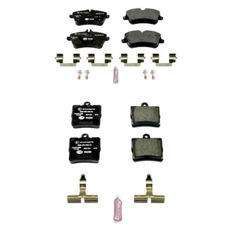 PowerStop® - Euro-Stop™ Semi-Metallic Front and Rear Disc Brake Pad Set