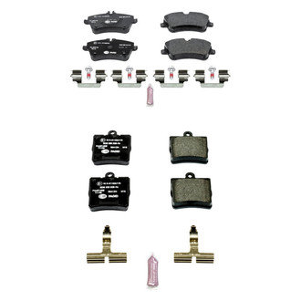 PowerStop® - Euro-Stop™ Semi-Metallic Front and Rear Disc Brake Pad Set
