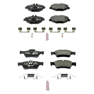 PowerStop® - Euro-Stop™ Semi-Metallic Front and Rear Disc Brake Pad Set