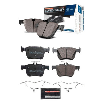 PowerStop® - Euro-Stop™ Semi-Metallic Front and Rear Disc Brake Pad Set