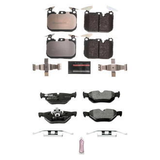 PowerStop® - Euro-Stop™ Semi-Metallic Front and Rear Disc Brake Pad Set