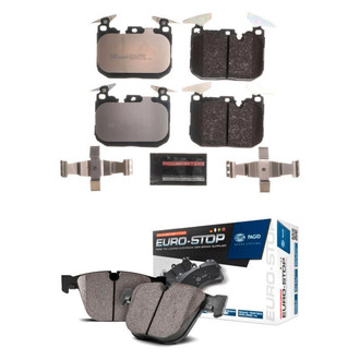 PowerStop® - Euro-Stop™ Semi-Metallic Front and Rear Disc Brake Pad Set