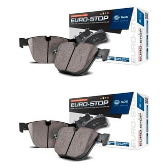 PowerStop® - Euro-Stop™ Semi-Metallic Front and Rear Disc Brake Pad Set