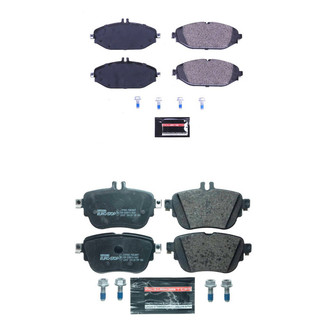 PowerStop® - Euro-Stop™ Semi-Metallic Front and Rear Disc Brake Pad Set