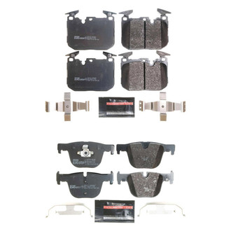 PowerStop® - Euro-Stop™ Semi-Metallic Front and Rear Disc Brake Pad Set