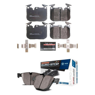 PowerStop® - Euro-Stop™ Semi-Metallic Front and Rear Disc Brake Pad Set